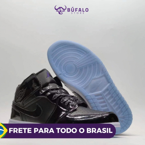 TENIS AIR JORDAN 1 MID SE SPACE JAM PRETO (EM COURO)