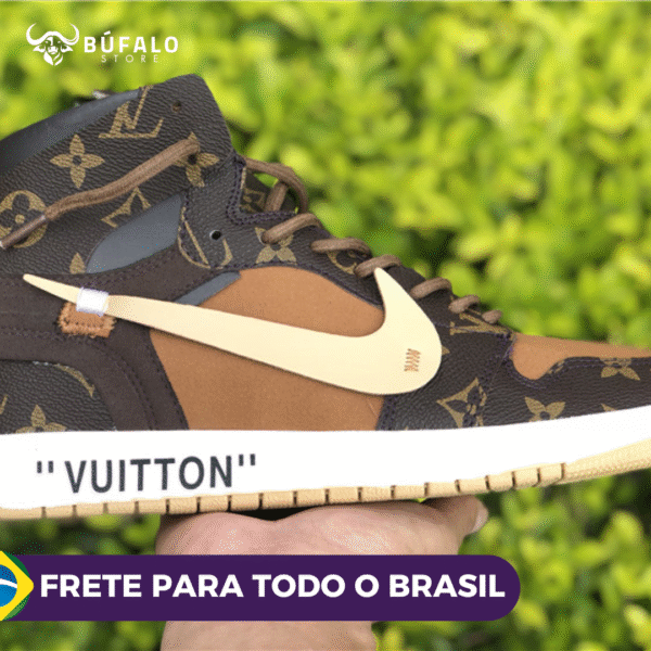 TENIS AIR JORDAN 1 HIGH X OFF-WHITE X LOUIS VITTON (EM COURO) - Imagem 2