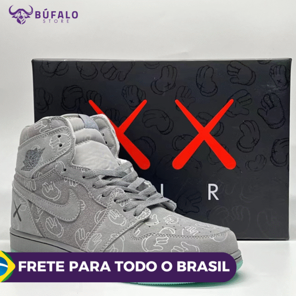 TENIS AIR JORDAN 1 High Kaws Grafite - Imagem 9