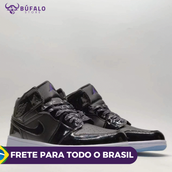 TENIS AIR JORDAN 1 MID SE SPACE JAM PRETO (EM COURO) - Imagem 6