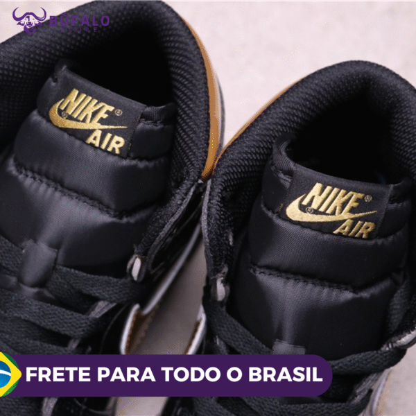 TENIS AIR JORDAN 1 HIGH BLACK METALICO (EM COURO) - Imagem 8