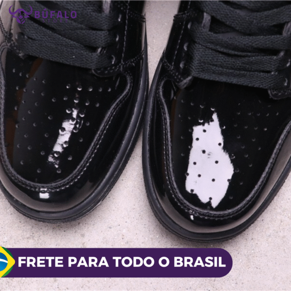 TENIS AIR JORDAN 1 HIGH BLACK METALICO (EM COURO) - Imagem 7