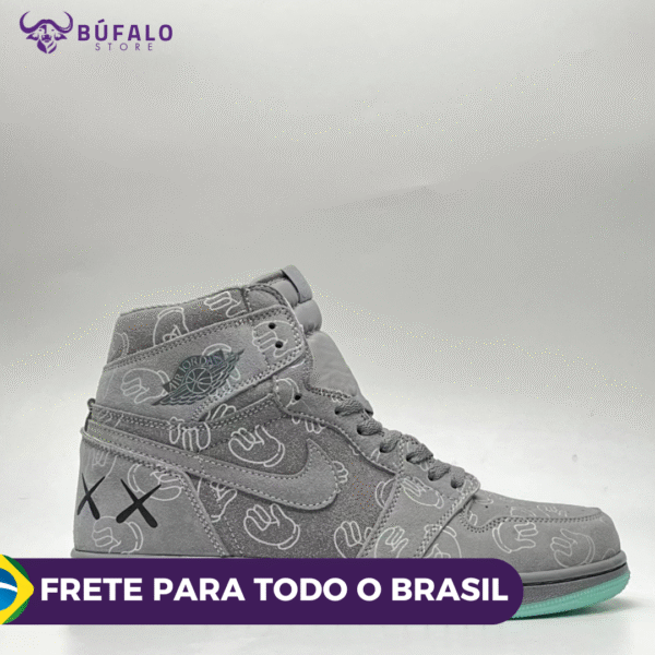 TENIS AIR JORDAN 1 High Kaws Grafite - Imagem 4
