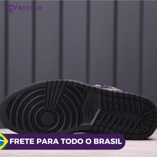 TENIS AIR JORDAN 1 HIGH BLACK METALICO (EM COURO) - Imagem 4