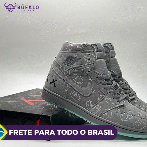 TENIS AIR JORDAN 1 High Kaws Grafite