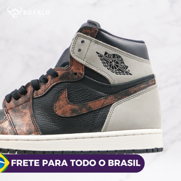 TÊNIS AIR JORDAN 1 HIGH OG PATINA MARROM (EM COURO) - Imagem 9