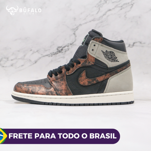 TÊNIS AIR JORDAN 1 HIGH OG PATINA MARROM (EM COURO)