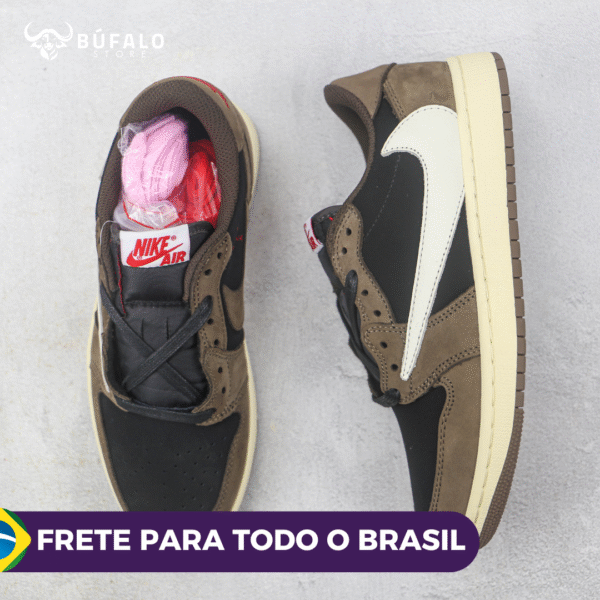 TENIS AIR JORDAN 1 LOW X TRAVIS SCOTT RETRO DARK MOCHA - Image 8