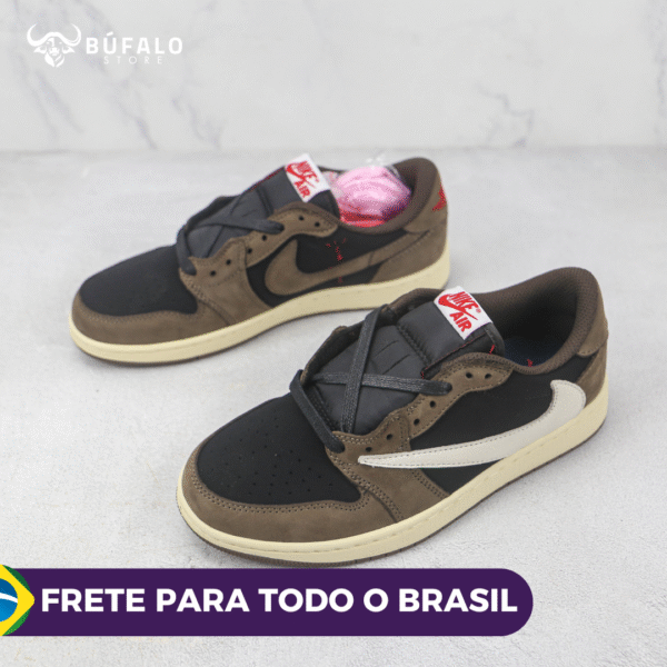 TENIS AIR JORDAN 1 LOW X TRAVIS SCOTT RETRO DARK MOCHA