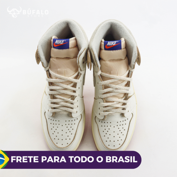 TÊNIS AIR JORDAN 1 RETRÔ HIGH SAIL CINNABAR (EM COURO) - Imagem 2