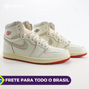 TÊNIS AIR JORDAN 1 RETRÔ HIGH SAIL CINNABAR (EM COURO)