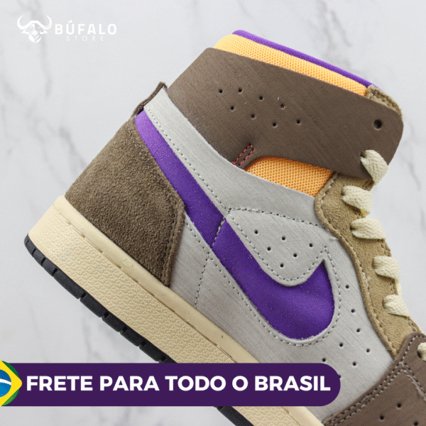 TÊNIS AIR JJORDAN 1 High OG "Lakers Vibe" (EM COURO) - Imagem 8