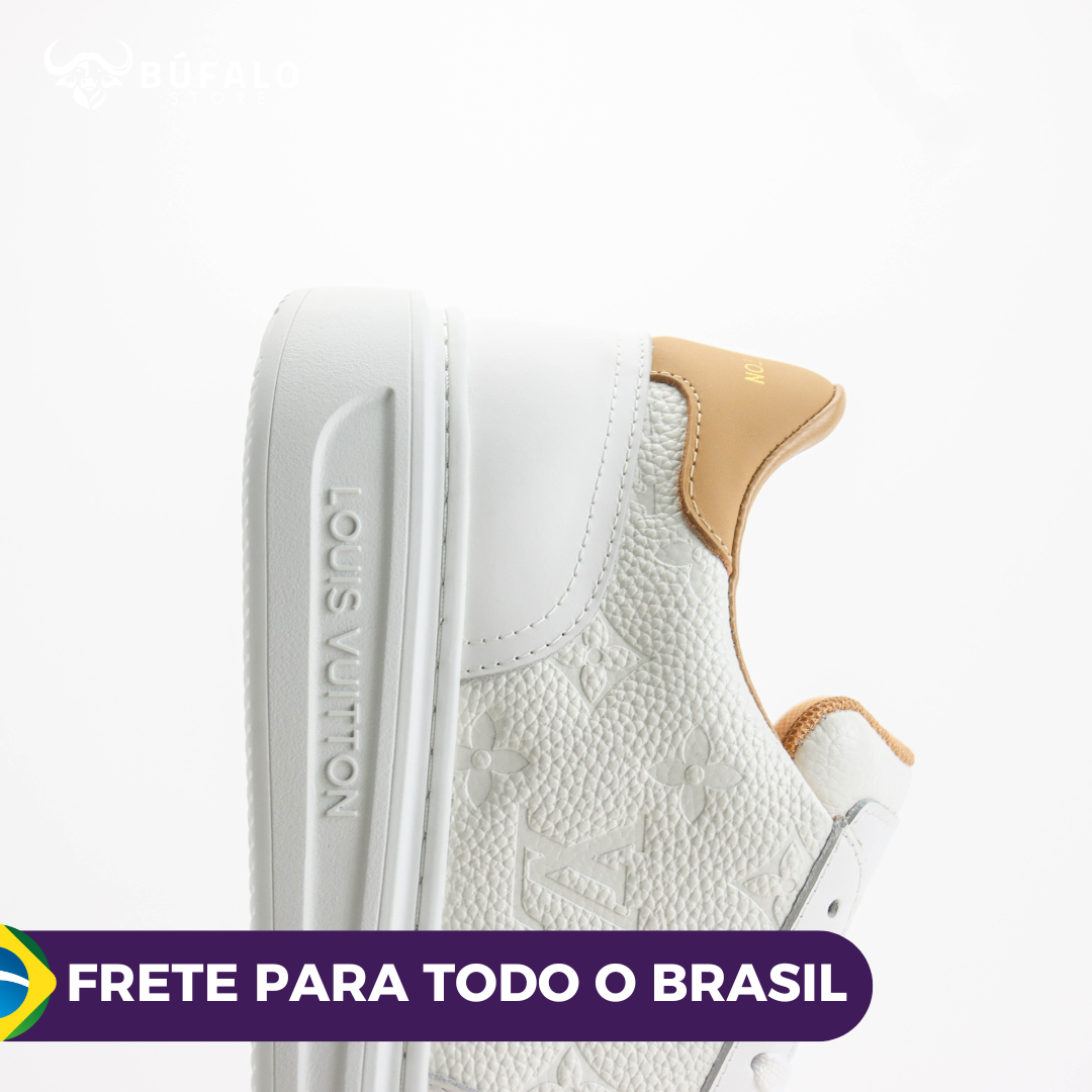 Louis Vuitton Luxembourg Sneaker Branco – Monogram Embossed (Unissex) - Imagem 2
