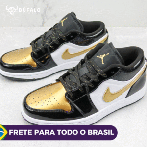 TÊNIS AIR JORDAN 1 LOW SE GOLD TOE (EM COURO)