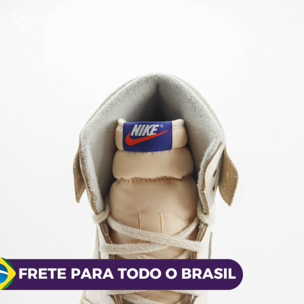 TÊNIS AIR JORDAN 1 RETRÔ HIGH SAIL CINNABAR (EM COURO) - Imagem 5