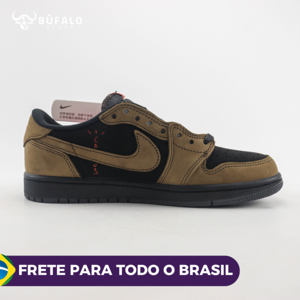 TÊNIS TRAVIS SCOTT X AIR JORDAN 1 LOW OG VELVET BROWN (EM COURO) - Imagem 5
