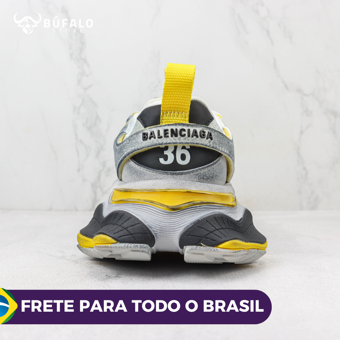 Balenciaga Triple S Branco / Cinza / Amarelo / Preto - Imagem 7