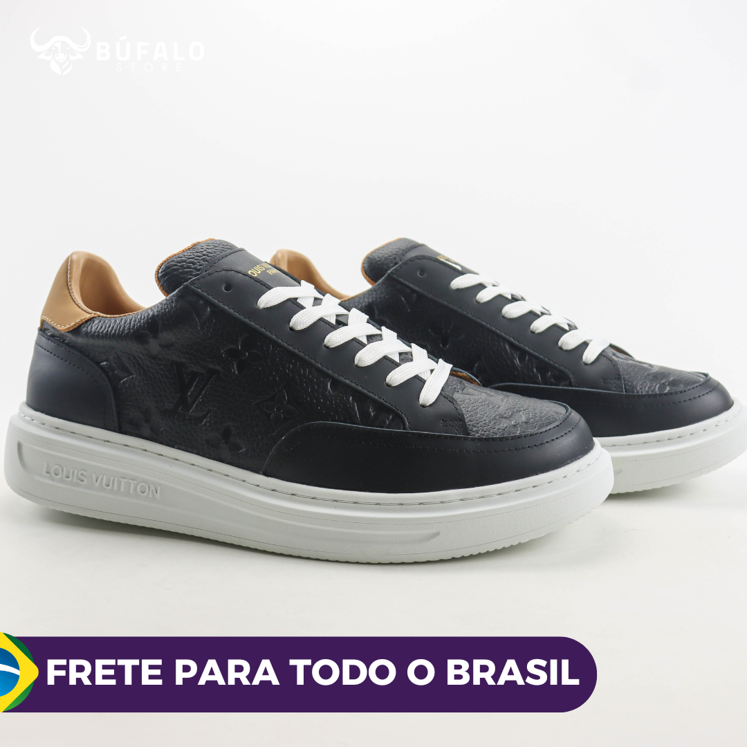 Louis Vuitton Luxembourg Sneaker CAFÉ (Monograma em relevo) (Unissex) - Imagem 3