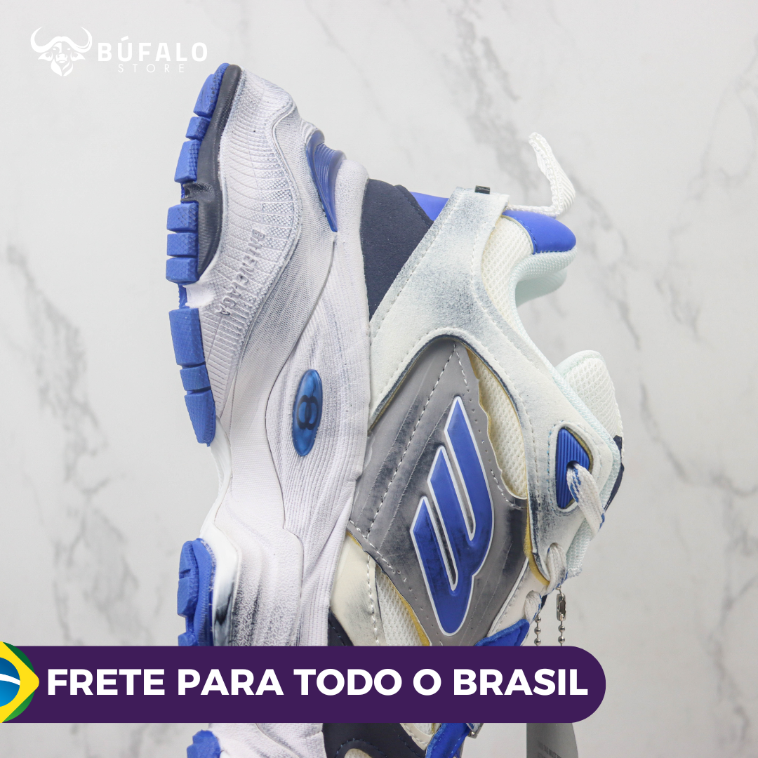 Balenciaga Triple S Prata / Azul / Branco (Silver / Blue) - Imagem 6