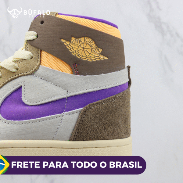 TÊNIS AIR JJORDAN 1 High OG "Lakers Vibe" (EM COURO) - Imagem 6
