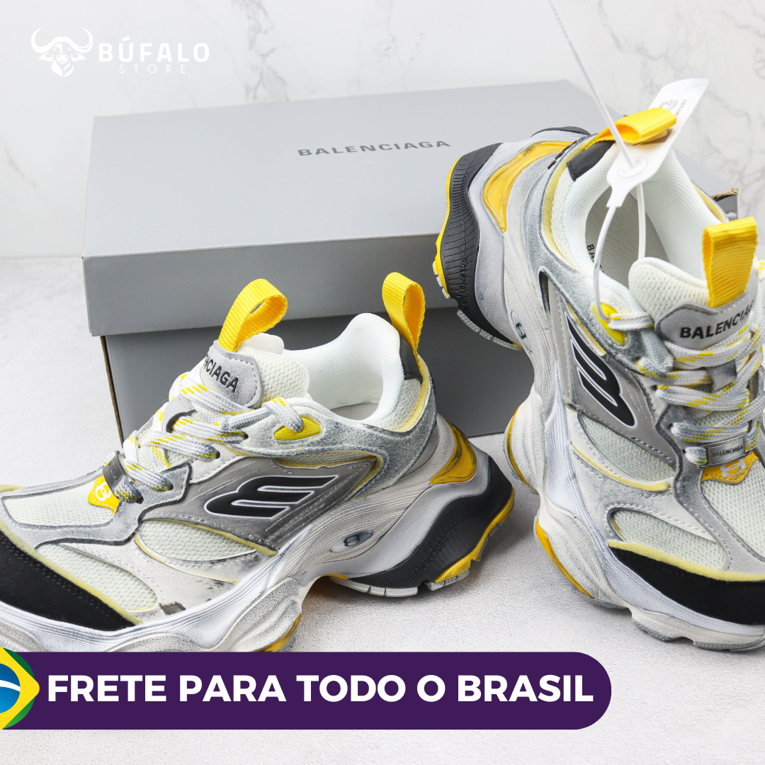 Balenciaga Triple S Branco / Cinza / Amarelo / Preto - Imagem 5