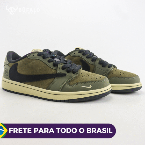 TÊNIS AIR JORDAN 1 LOW X MONCLEAR VERDE (COURO) - Imagem 3