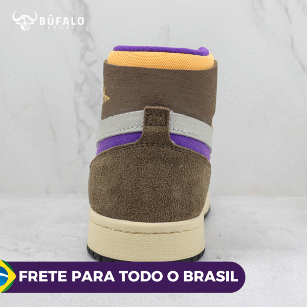 TÊNIS AIR JJORDAN 1 High OG "Lakers Vibe" (EM COURO) - Imagem 5