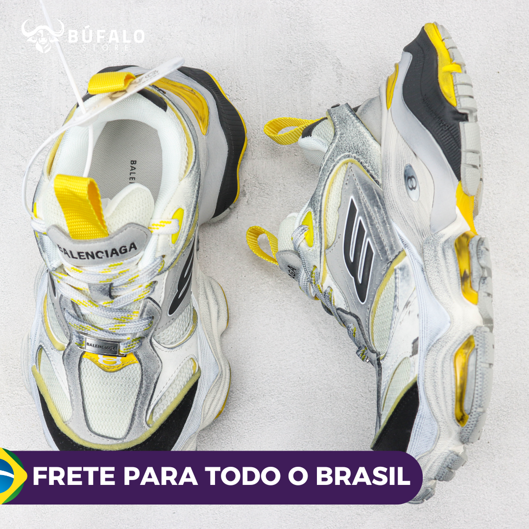 Balenciaga Triple S Branco / Cinza / Amarelo / Preto - Imagem 4