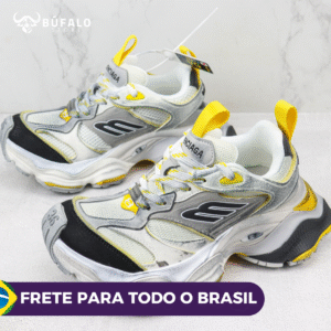 Balenciaga Triple S  Branco / Cinza / Amarelo / Preto