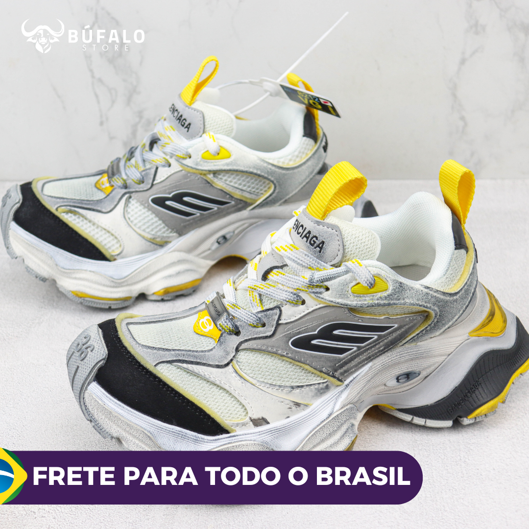Balenciaga Triple S Branco / Cinza / Amarelo / Preto