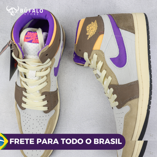 TÊNIS AIR JJORDAN 1 High OG "Lakers Vibe" (EM COURO) - Imagem 2