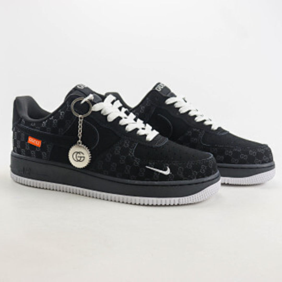 Nike Air Force 1 Low Preto Monograma (Custom Gucci Inspired)