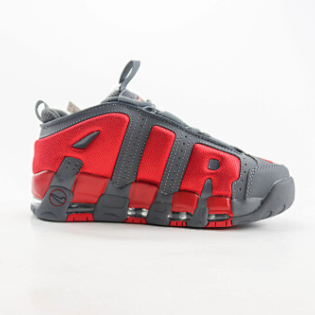 Tênis Nike Air More Uptempo Low "Cinza com Vermelho (Grey/Red)" - Imagem 2