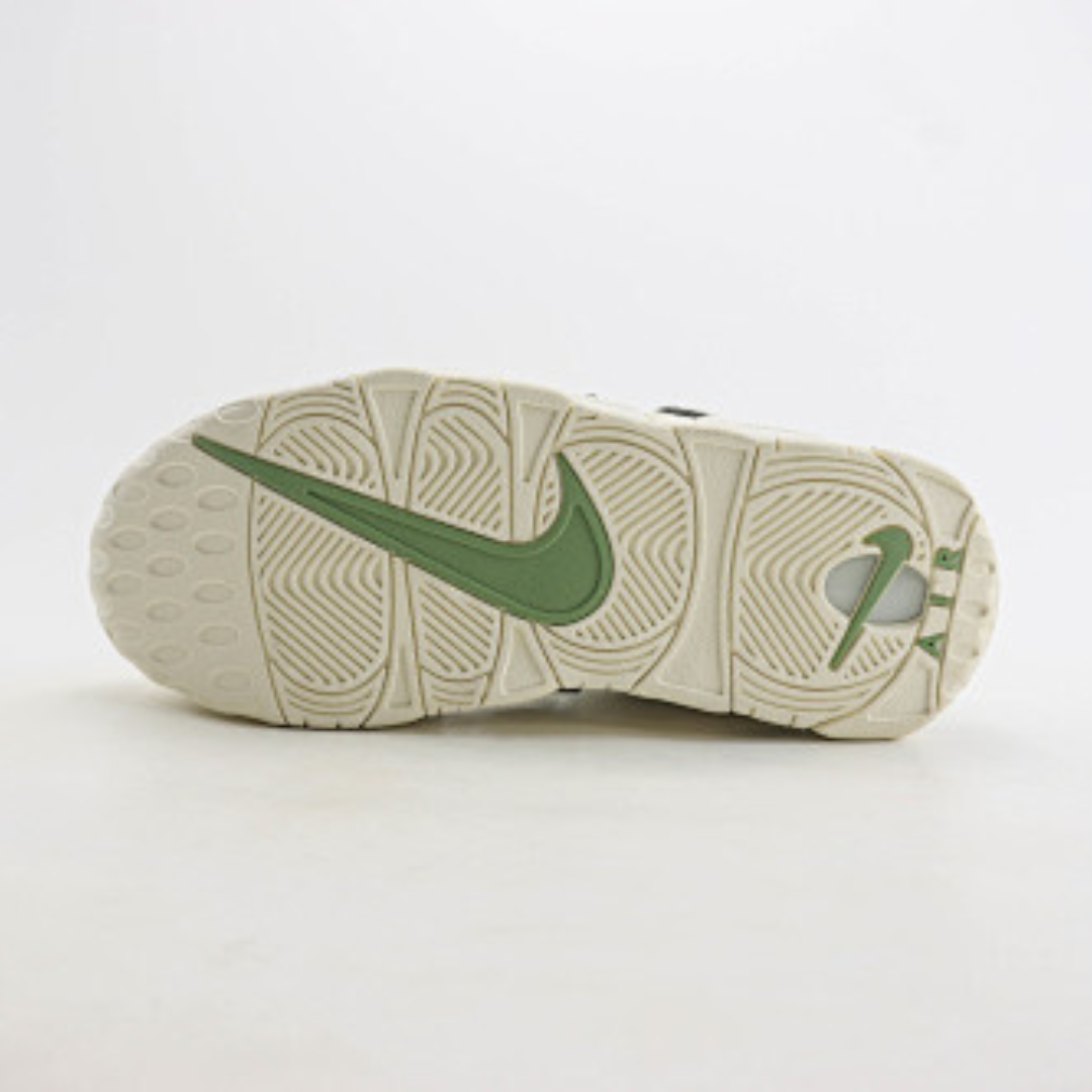 Nike Air More Uptempo Branco com verde claro (Light Green / White) - Imagem 8