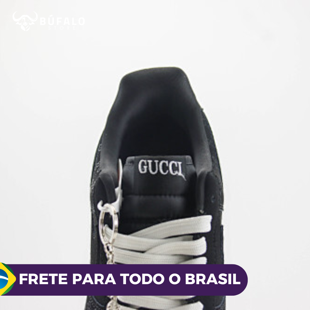 Nike Air Force 1 Low Preto Monograma (Custom Gucci Inspired) - Imagem 4