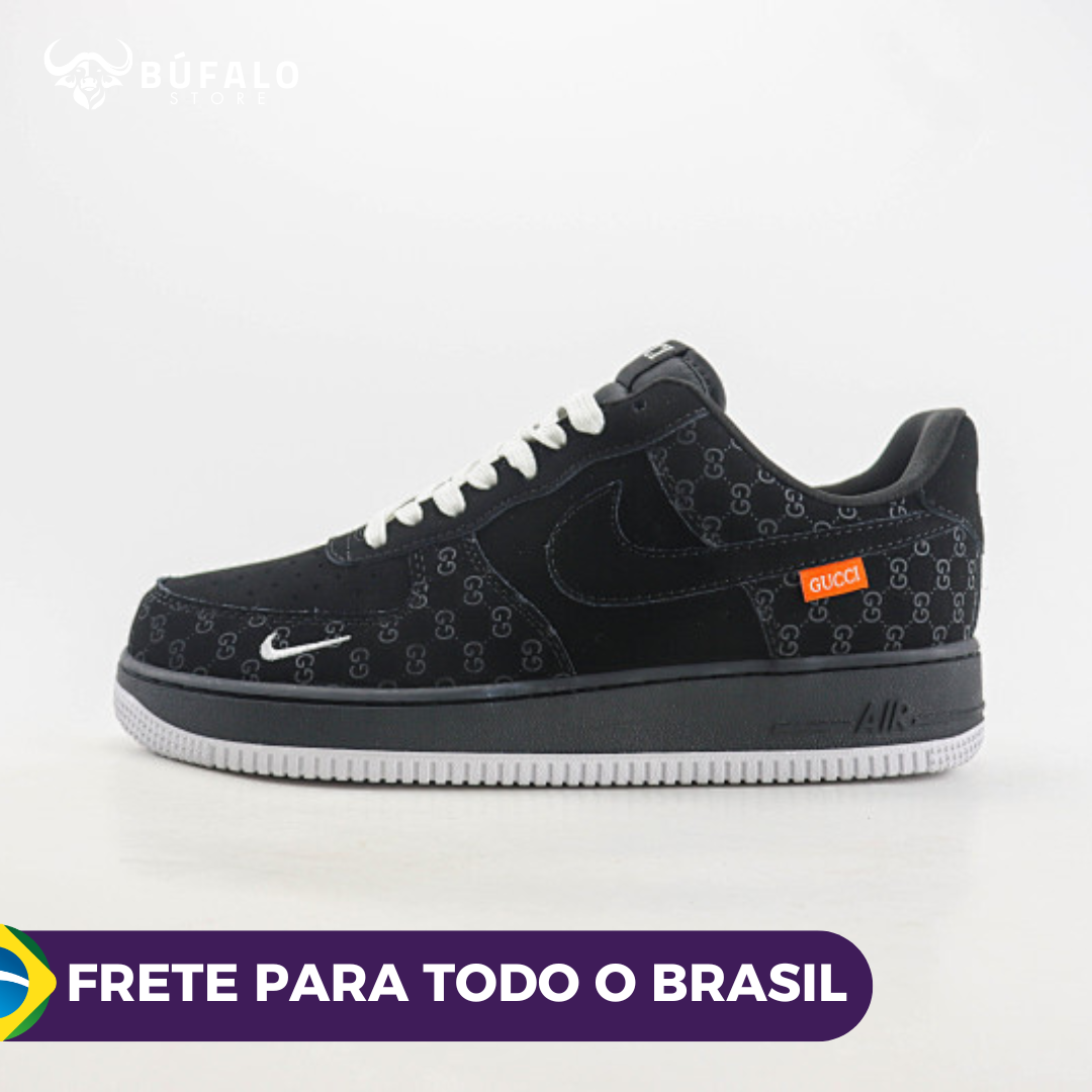 Nike Air Force 1 Low Preto Monograma (Custom Gucci Inspired) - Imagem 8