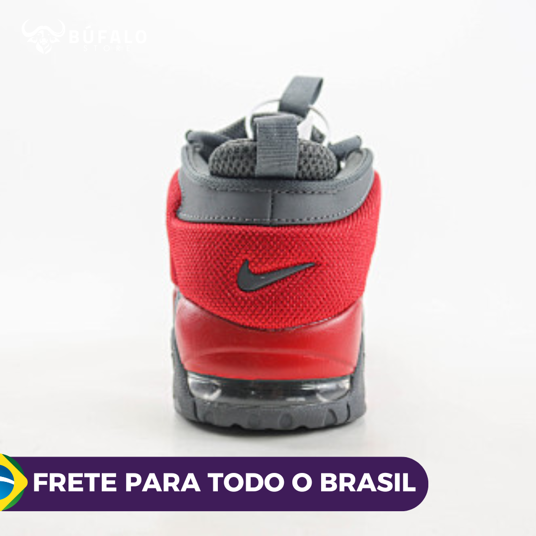 Tênis Nike Air More Uptempo Low "Cinza com Vermelho (Grey/Red)" - Imagem 8