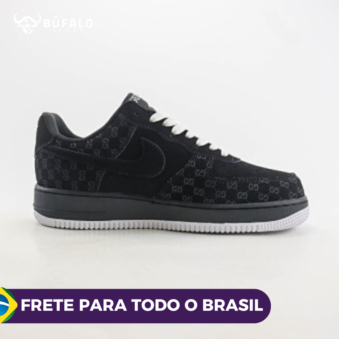 Nike Air Force 1 Low Preto Monograma (Custom Gucci Inspired) - Imagem 6
