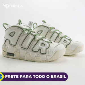 Nike Air More Uptempo Branco com verde claro (Light Green / White)