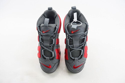 Tênis Nike Air More Uptempo Low "Cinza com Vermelho (Grey/Red)" - Imagem 9
